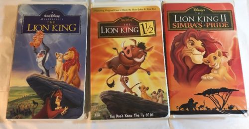 Walt Disney's The Lion King Trilogy (VHS Clamshell) 1, 1 1/2, & II Simba's Pride