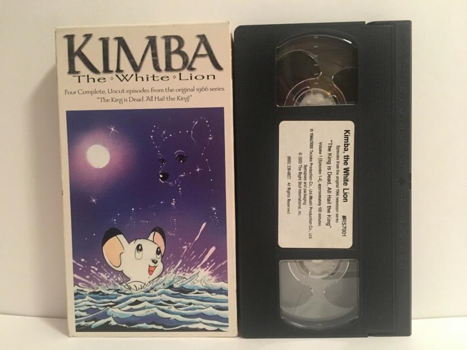 Kimba The White Lion (VHS 1999, English) Anime Osamu Tezuka