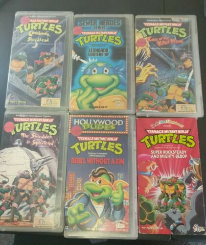 Lot of 6 Teenage Mutant Ninja Turtles Vintage VHS TMNT F.H.E.