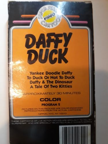 Daffy Duck And The Dinosaur Impatient Patient Yankee Doodle VHS Video - pe