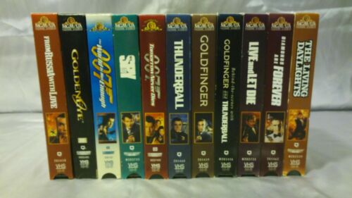 Lot of 11 Classic James Bond 007 Collection Films VHS Video Tapes