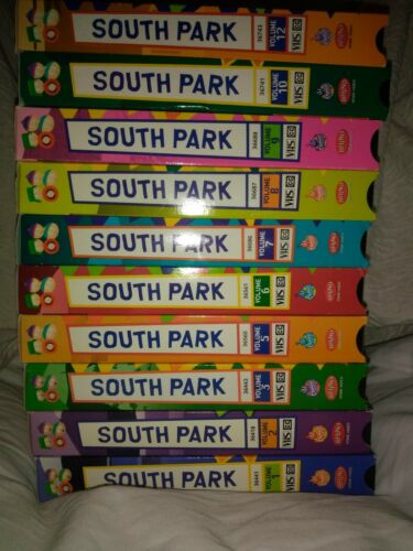 Vintage South Park VHS Cassettes - Volumes 1, 2, 3, 5, 6, 7, 8, 9, 10, 12 Only