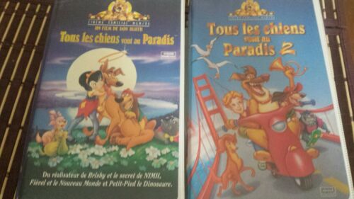 All dogs go to heaven 1& 2 VHS Tapes clamshell French version