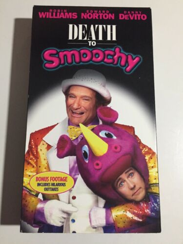 Death To Smoochy Movie VHS Tape 2002 Robin Williams Edward Norton Danny DeVito