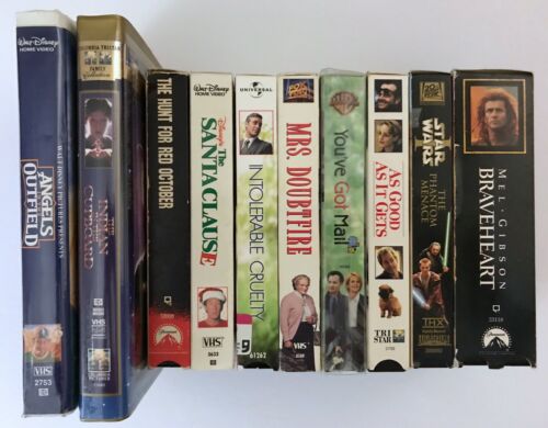 VHS Tape Movie Lot 10 Great Movies