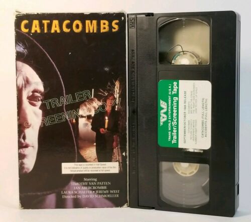 Catacombs (Curse IV 4) & Accidents, VHS 1989 TWE Screener/Trailer Tape GD Tested