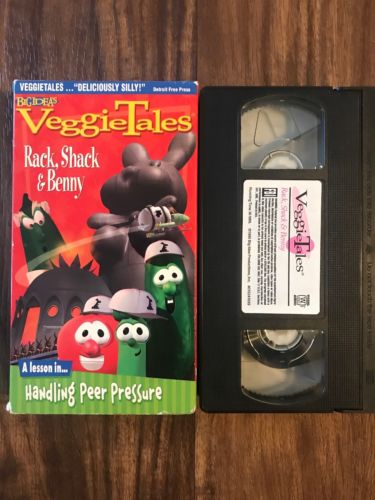 Veggie Tales VHS Rack, Shack & Benny