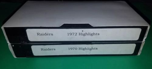 2 VHS LOT THE OAKLAND RAIDERS 1970 & 1972 OFFICIAL HIGHLIGHTS NFL VINTAGE