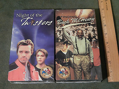 Night of the Twisters + Finding Buck McHenry (VHS x 2) Feature Films LOT *NEW*