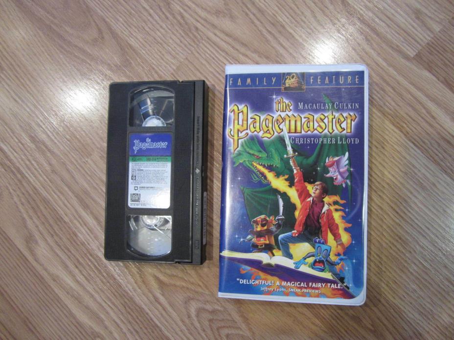 Classic Family Feature Film Macaulay Culkin in The Pagemaster VHS Video Tape