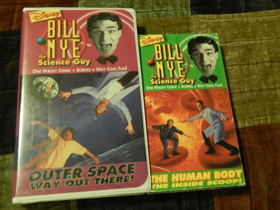 Bill Nye the Science Guy: Human Body - The Inside Scoop + Outer Space (VHS x 2)