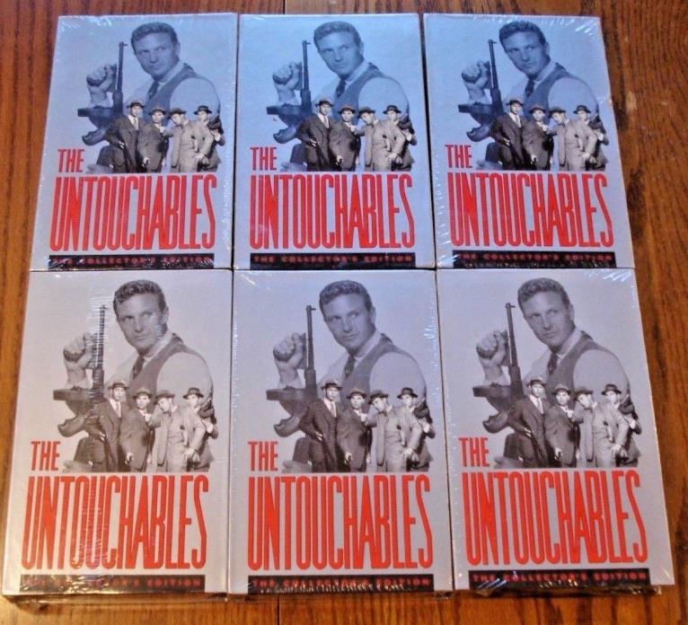 6 THE UNTOUCHABLES VHS Robert Stack Columbia House  12 Episodes SEALED NEW
