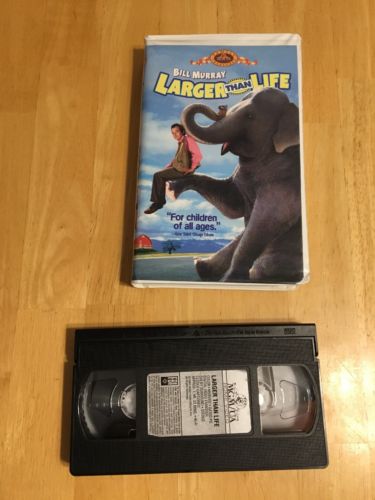 Larger Than Life 1996  VHS Bill Murray Previewed Preowned