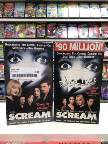 VHS Scream Lot Of 2 - Brand New Sealed & Demo Tape - Horror