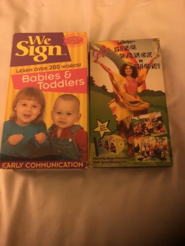 ASL VHS Lot Of 2 We Sign Language Babies And Toddlers Gaia Sing Dance N Signs!