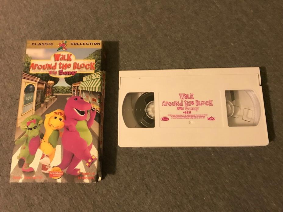 Barney - Walk Around the Block with Barney (VHS, 1999) Fast FREE Shipping!