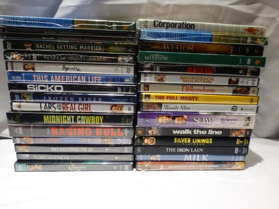 Lot of 30 Titles Brand new DVD's High Rated Dramas, Comedy Others