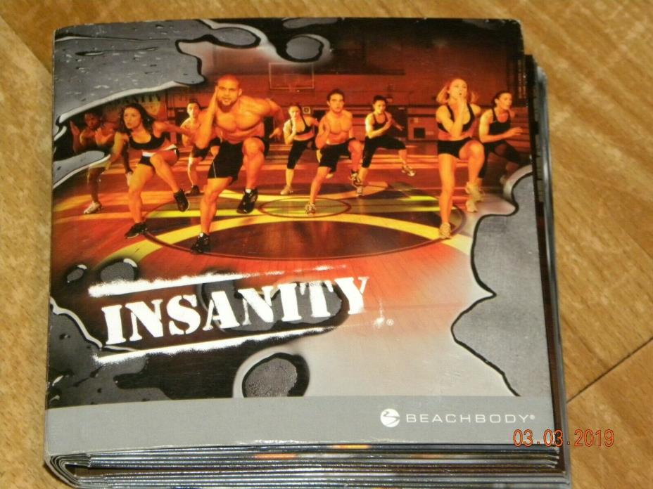 Insanity Beachbody 10 DVD Set LOT Exercise Body Workout Program Complete Fitness