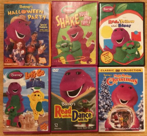 Lot of 6 Barney & Friends DVDs (Used) 2002-2009