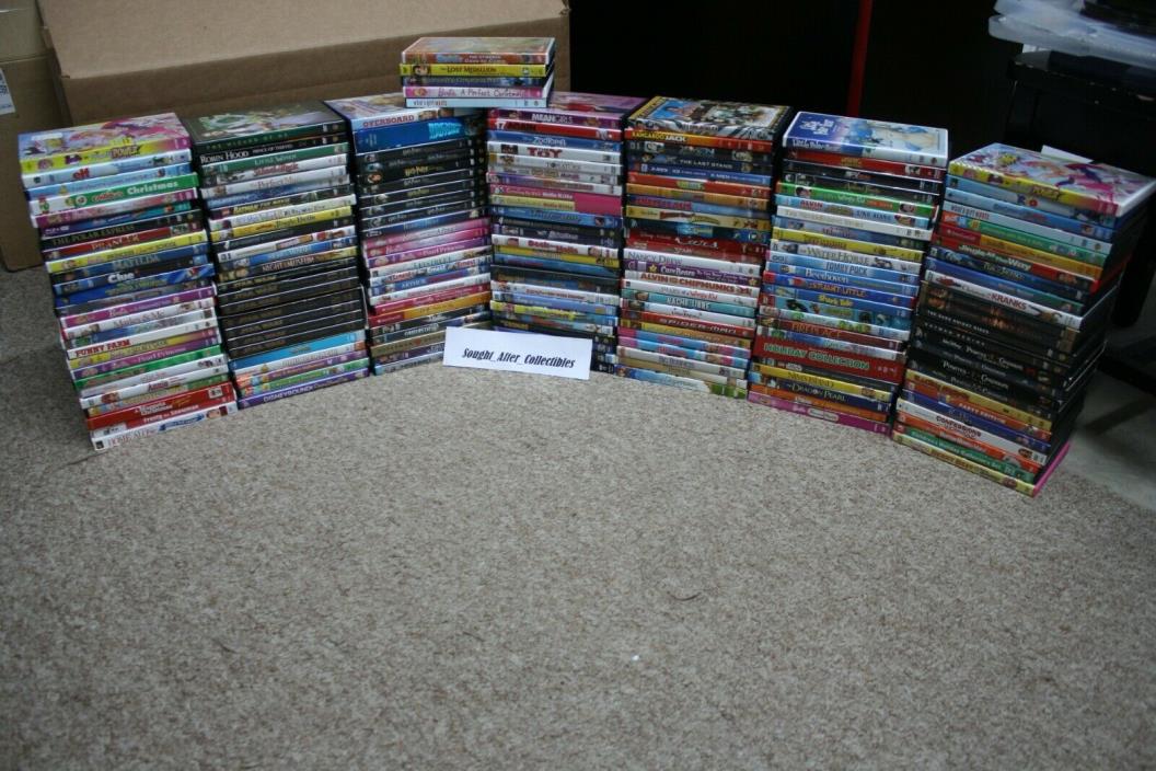 Lot of 180 Used ASSORTED DVD Movies Used DVDs Lot - Wholesale 1.00 per DVD!