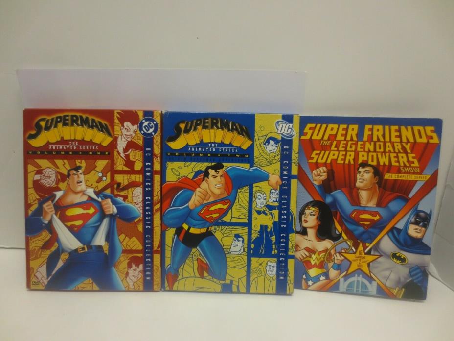 Super Friends Legenday Powers Complete Series + Superman Animated Volume 1 2 DVD