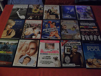 15 dvd lot,match point,in her shoes,swimming pool.blades of glory,without paddle