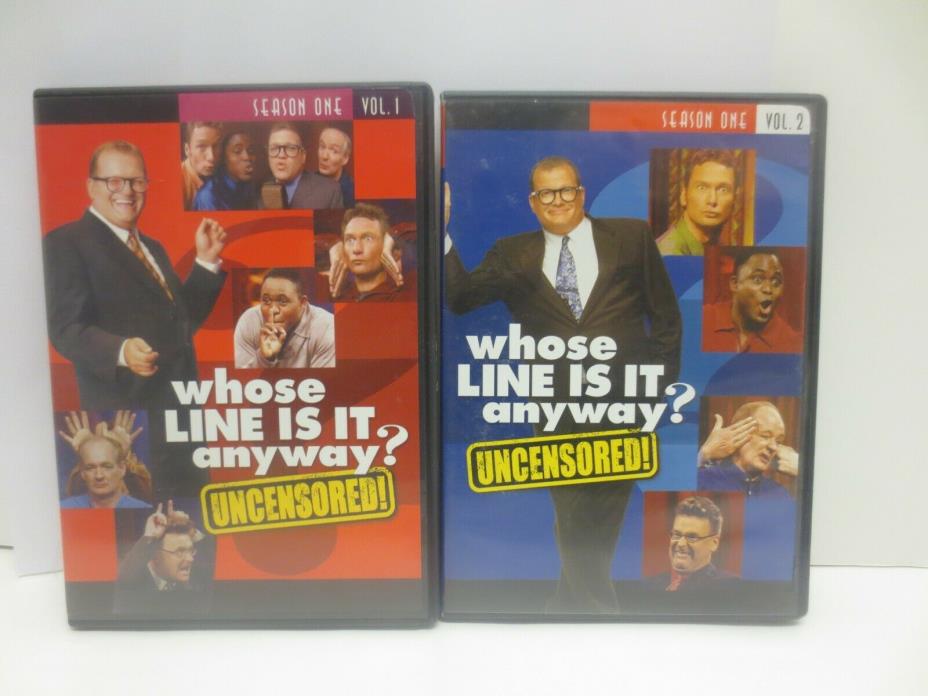 Whose Line Is It Anyway? Season 1 Volume 1 and 2 DVD Set Lot