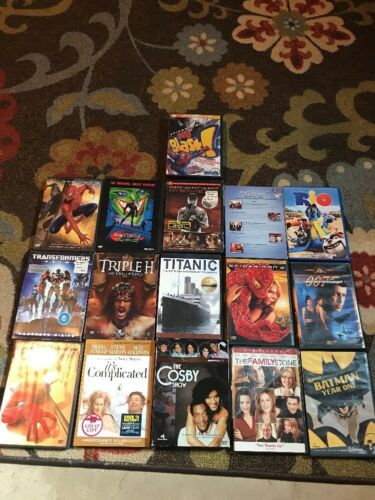 Wholesale lot of 16 DVD's: Drama Action Comedy Movies Cartoons Spider-Man