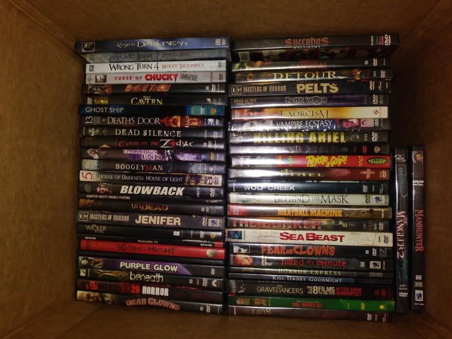Horror Dvd Lot of 52 Dvd's Cult Horror