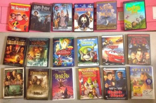 KIDS 18 DVD LOT ASSORTED Included Disney Children's Movies Action Pirates Shriek