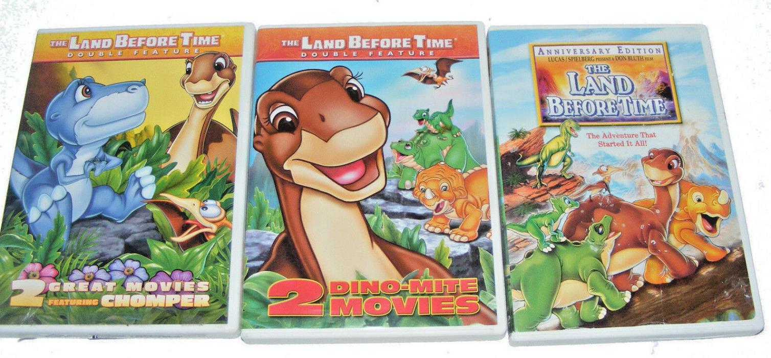 The Land Before Time I, II, III, IV, V, 1 2 3 4 5 DVD LOT Animated Movie