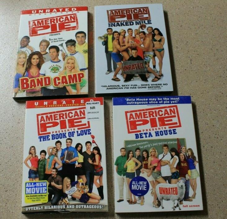 AMERICAN PIE Set - 4 DVDs - Band Camp, Naked Mile, Beta House, Book of Love