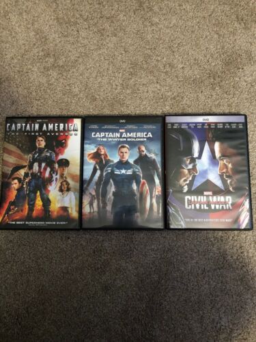 Captain America Dvd Lot 1,2,3