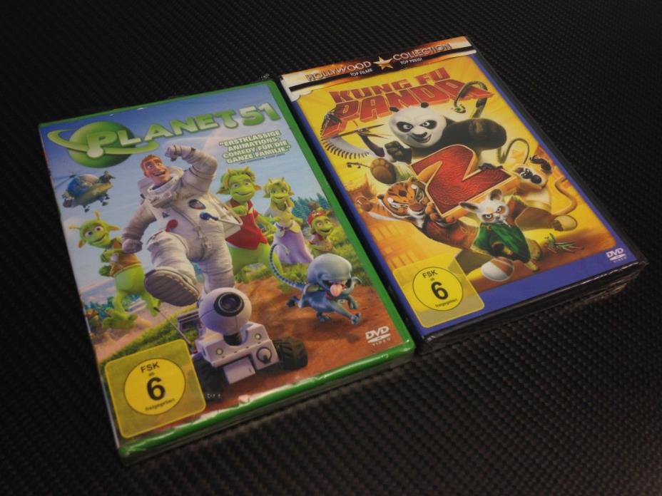 NEW! Lot of 2 REGION 2/PAL Childrens DVD's Planet 51 & Kung Fu Panda*Ships Free*