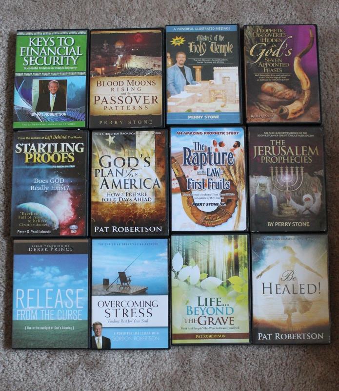 LOT OF 79 CHRISTIAN DVDS AND 10 CDS