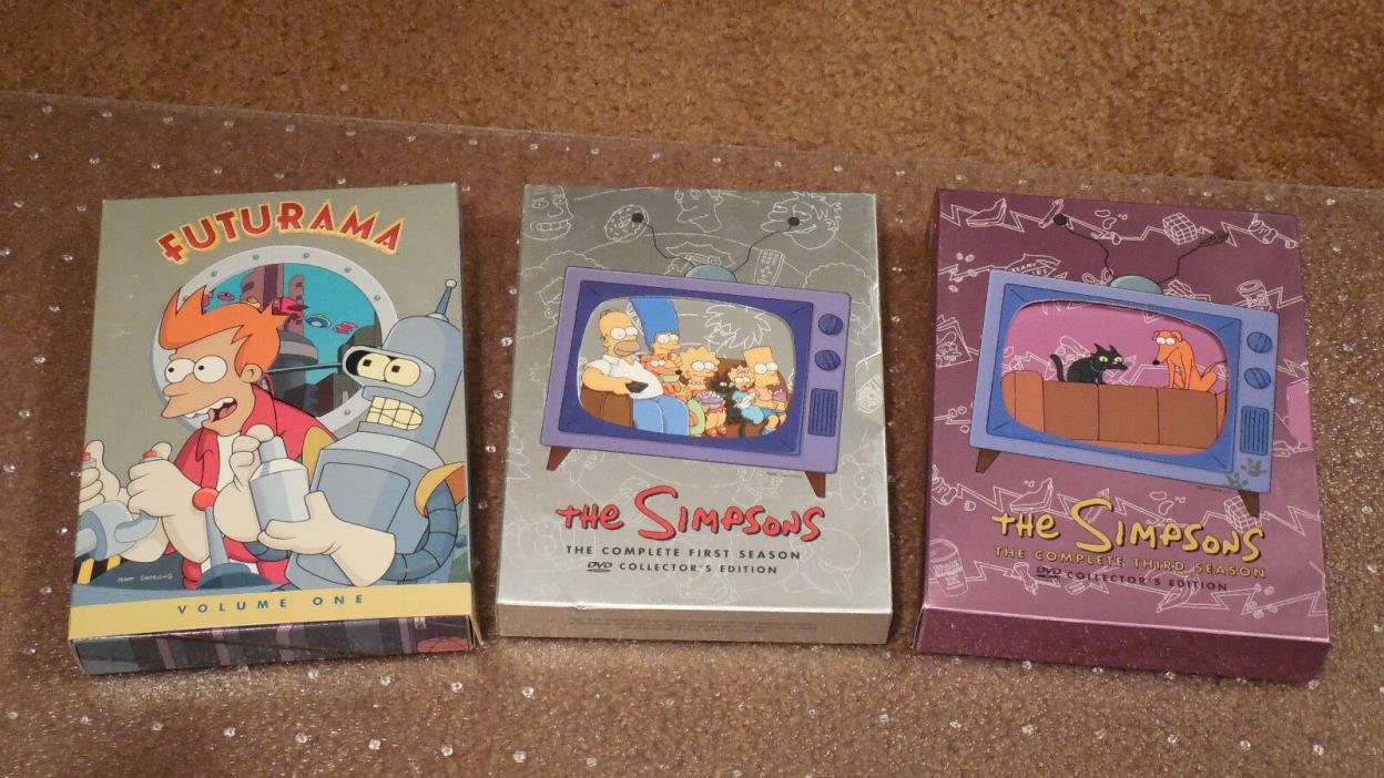 Futurama Volume One / Simpsons 1st and 3rd Seasons - Comedy DVDs TV Series