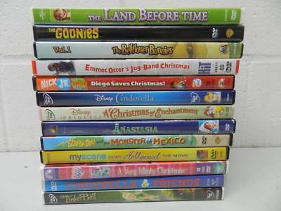 LOT of 13 Children's DVD Movie - Mixed Disney Tinkerbell Antastasia Cinderella