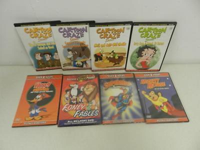LOT of 8 Childrens DVD Movies - Cartoon Craze Superman 3 Stooges Mutt & Jeff