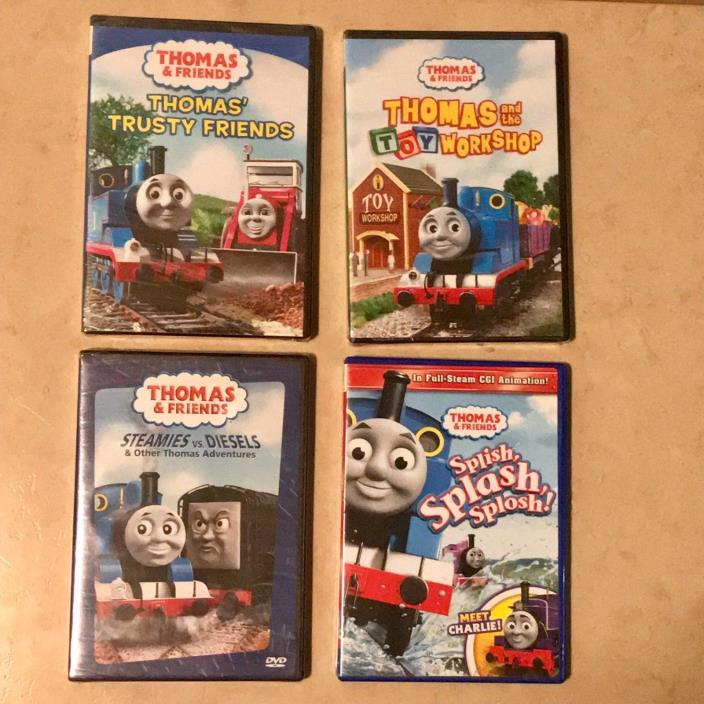 Lot of 4 Thomas & Friends DVD's Thomas The Train 3 Are Brand New, 1 is EUC