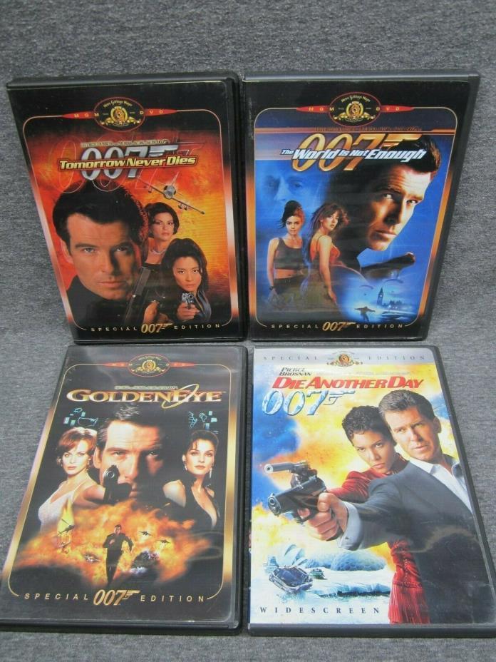 007 DVDs (Lot of 4) Tomorrow Never Dies, World is not Enough, Die Another Day..