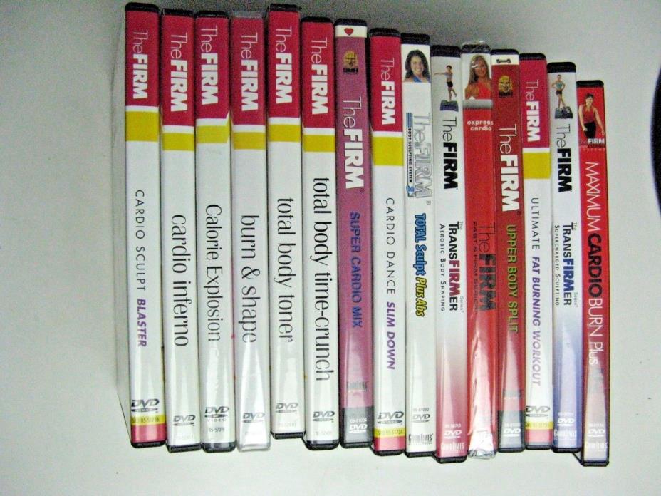 Lot of 15 Workout DVD's - The Firm - Cardio Weight Loss and Tone Mix