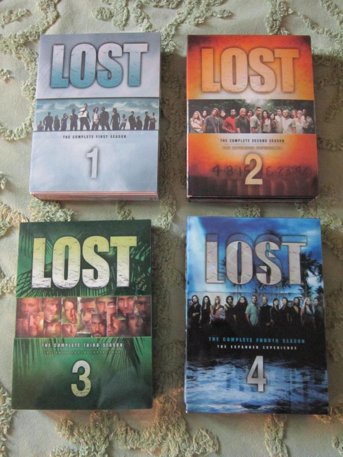SET OF 4 FULL SEASONS OF LOST ON DVD,1-4