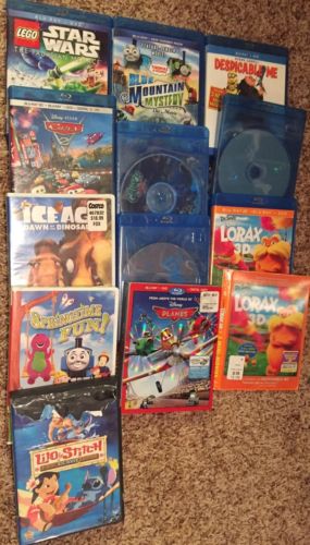 Lot over 10 Disney / Pixar / Animated / Marvel / Family Blu-Ray DVD movies