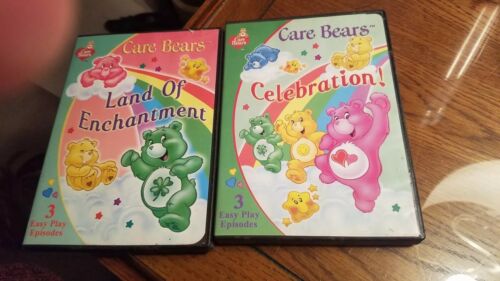 Care Bears DVD 2 Lot Movies, Celebration! ,Land of Enchantment