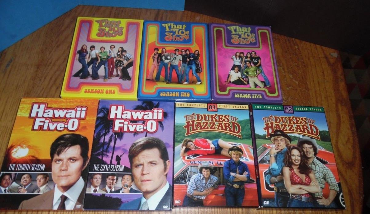 TV Series  DVDs Lot of 7  (3)That 70's Show (2 )Hawaii Five-O  Dukes of Hazzard