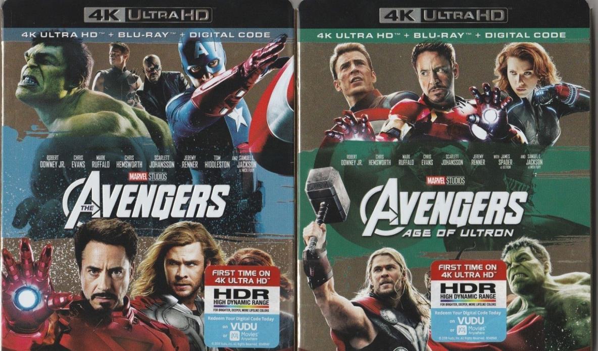 BRAND NEW Avengers 3 Movie lot (4K Ultra HD + Blu Ray + Digital HD)