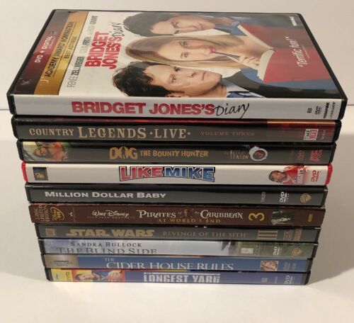Lot of 10 DVDs, Action, Comedy, Drama, Family; Free Shipping
