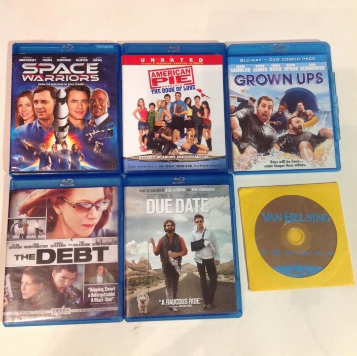 Blu-Ray Movie Lot Of 6 Disc