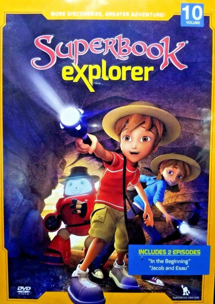 LOT OF 10 New Superbook Explorer Volume 10 DVDS CBN Christian STORIES [Children]