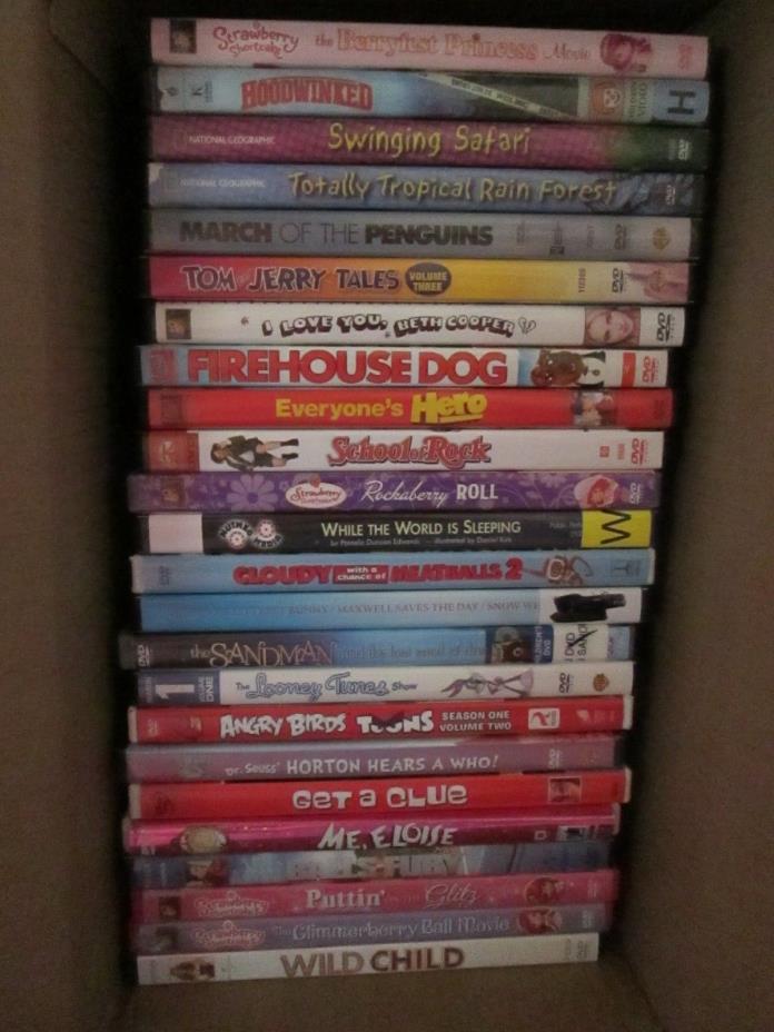 Lot of 24 Different Kids/Family DVD's  Tom & Jerry Strawberry Shortcake Horton